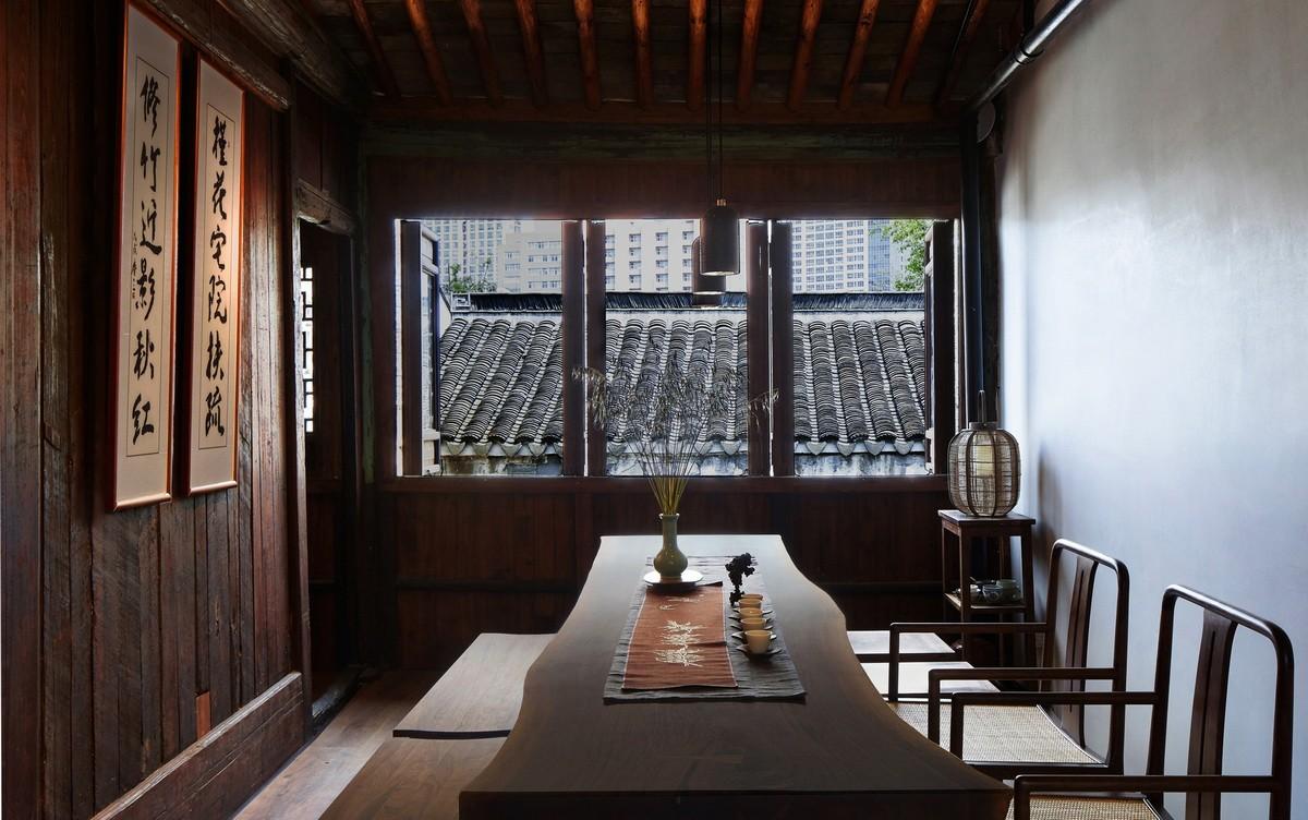 唤醒记忆，沧桑而有年代感的老房子改造：观茶庭 / 南京悦设空间设计