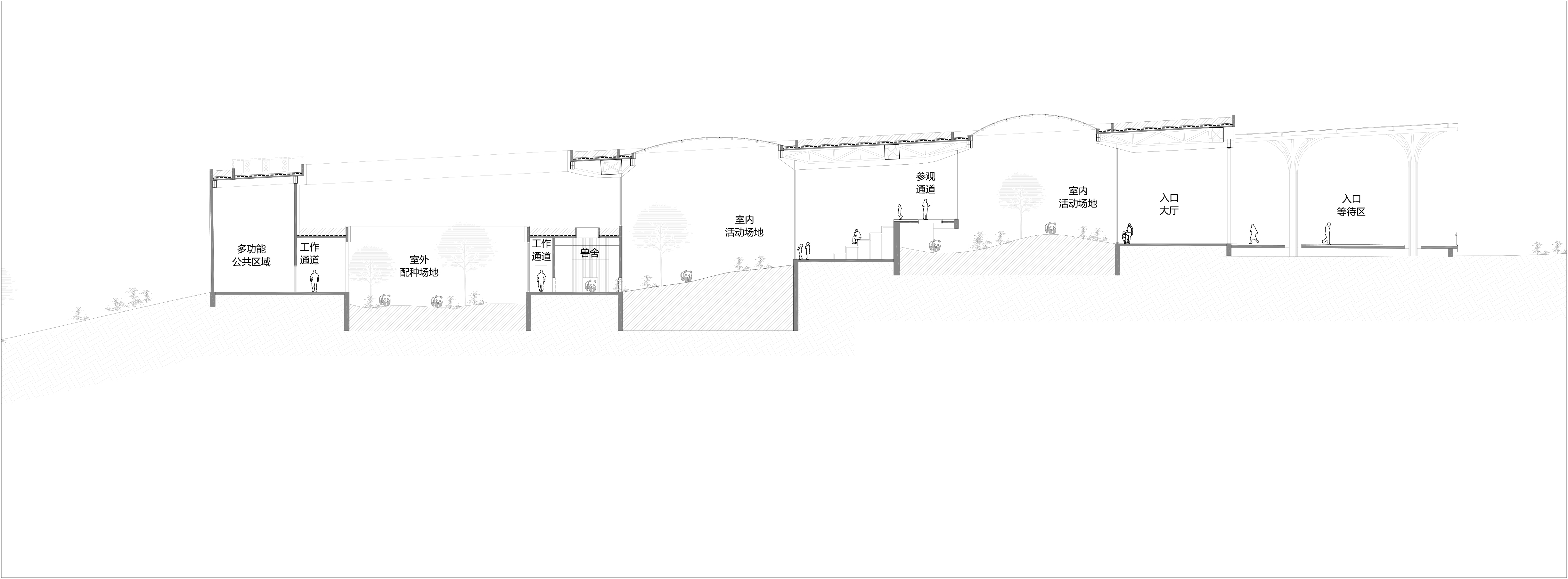 旋转 旋转 15. 大熊猫基地星星产房_1-1剖面图 Panda Base Delivery House 1-1 Section.jpg