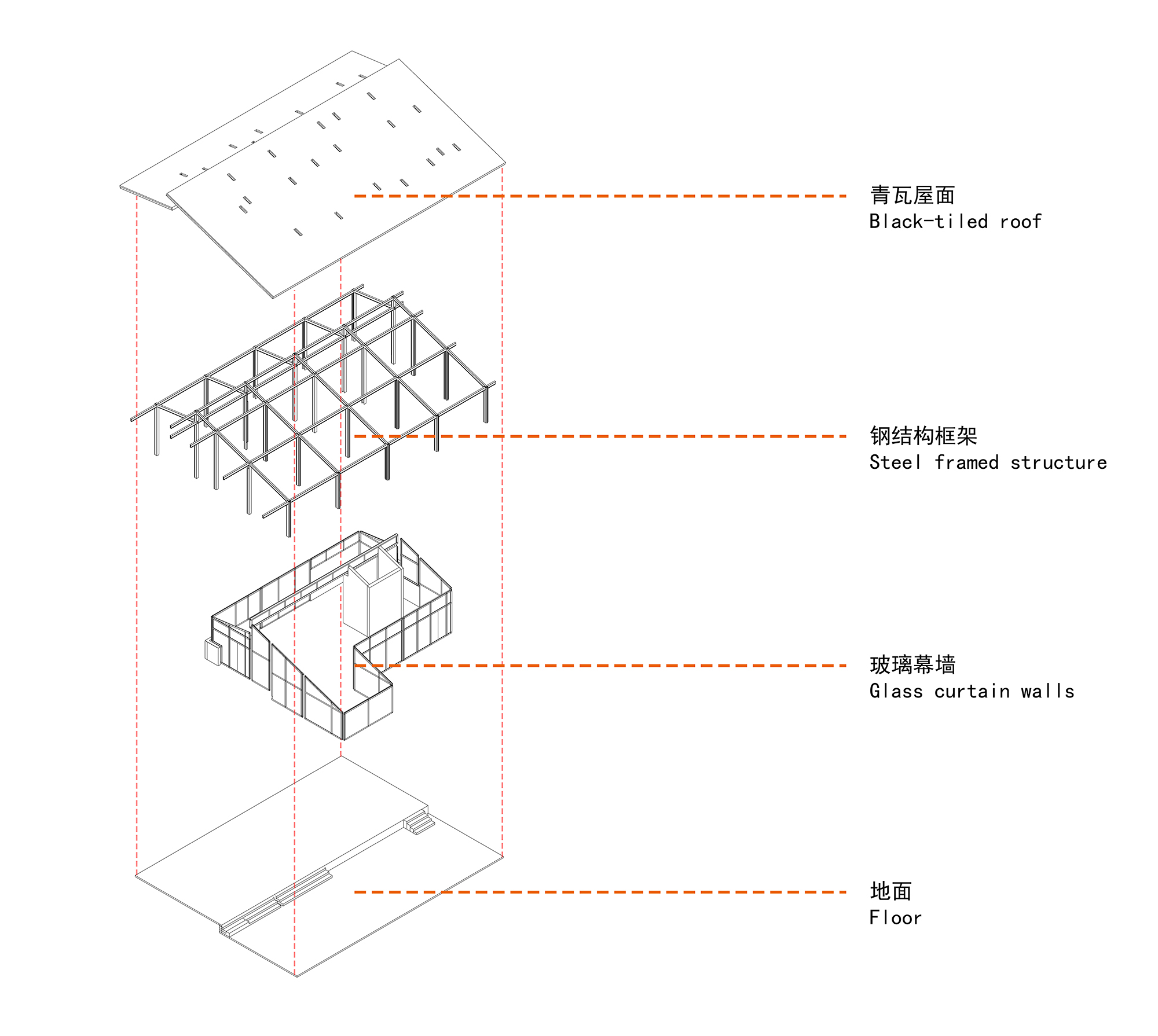 z90 书吧轴侧爆炸图  Exploded axonometric view of book bar （copyritght 3andwich Design).jpg