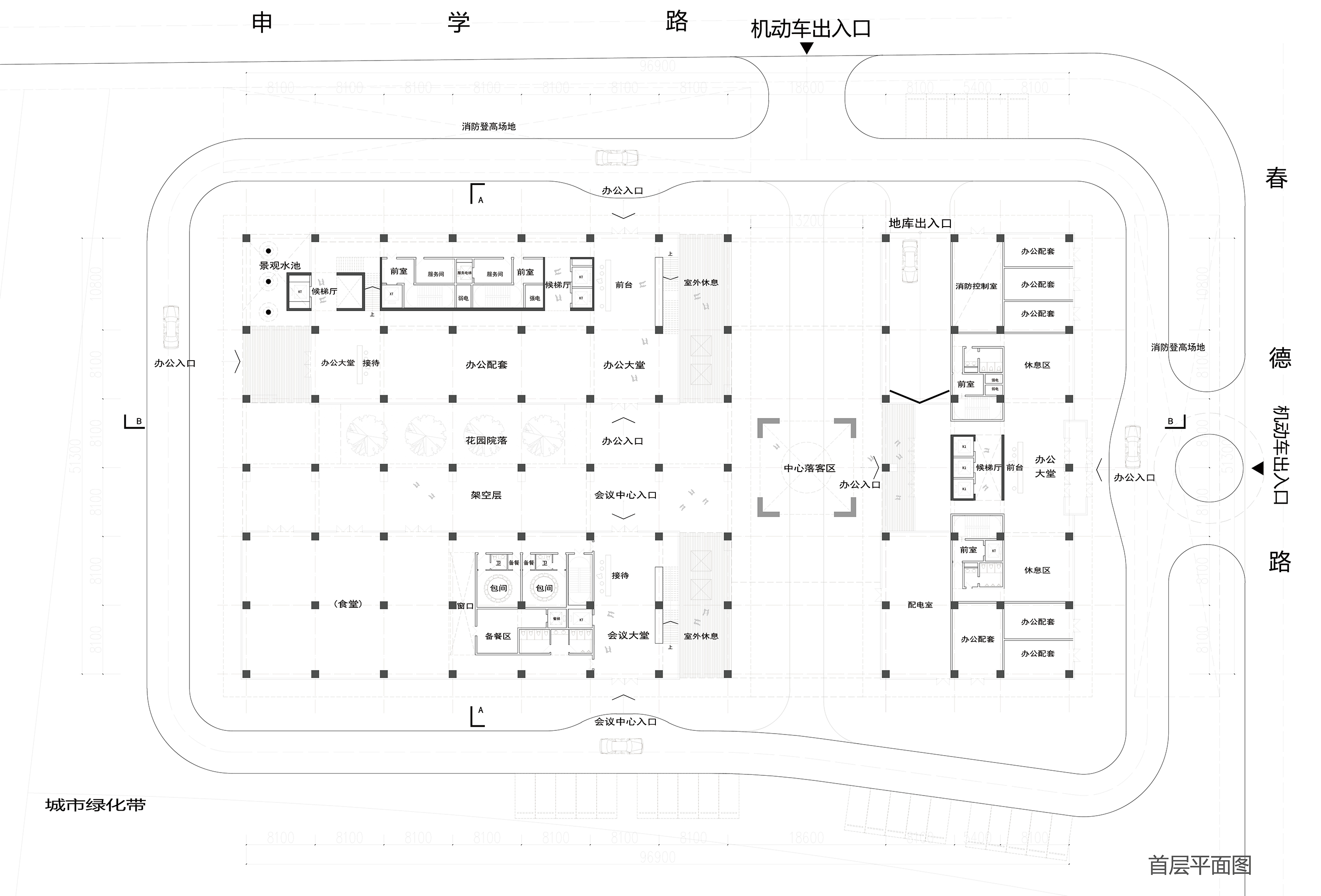 1-首层平面图  Ground floor plan.jpg