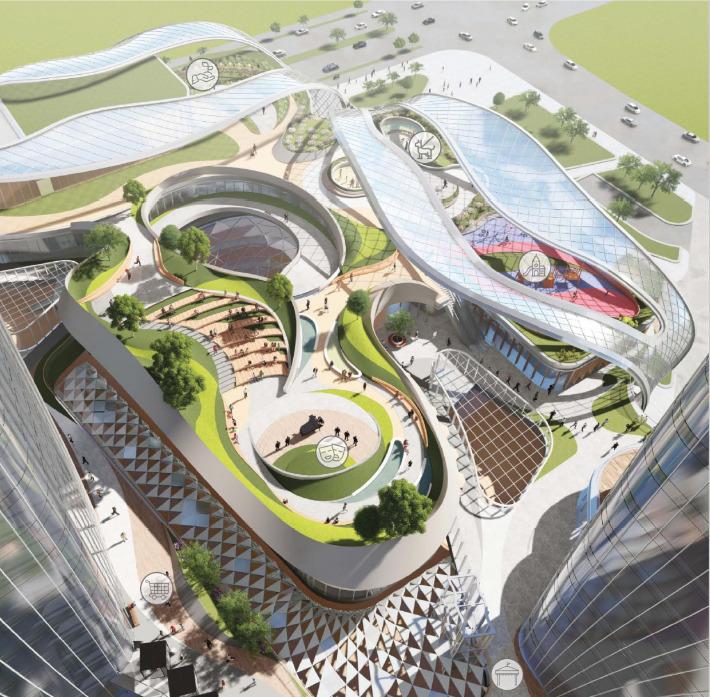 西安南飞鸿乐荟中心，城市生态商业体 / Aedas